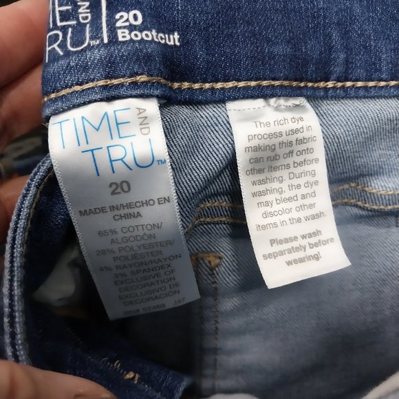 2529 Jeaniemade Size 20 Time And Tru  Stretch  Upcycled Bell-Bottoms - Picture 5 of 5